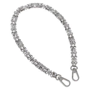 LOUIS VUITTON Chain Shoulder Strap metal 23.6"" Silver LV Auth 150792